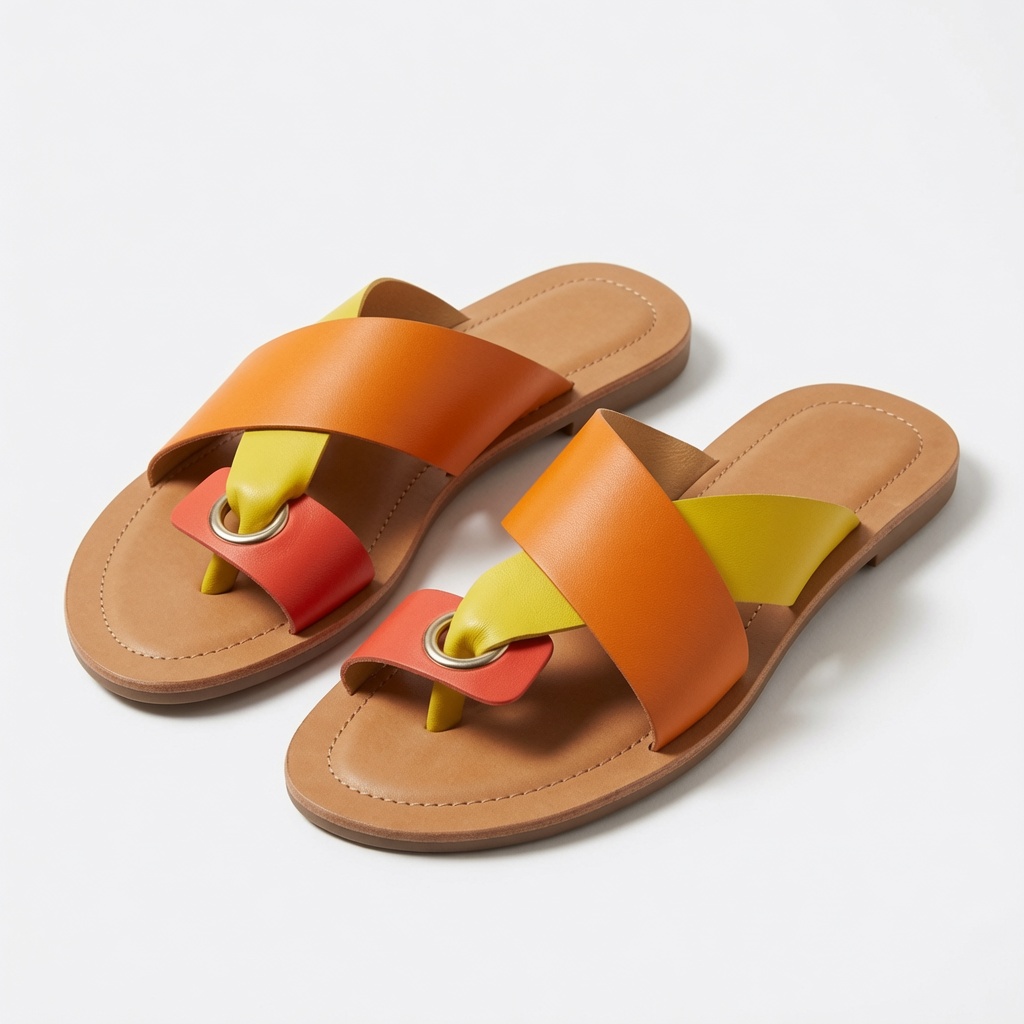 Sandale Nœllia Orange Jaune